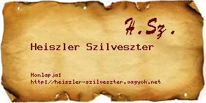 Heiszler Szilveszter névjegykártya